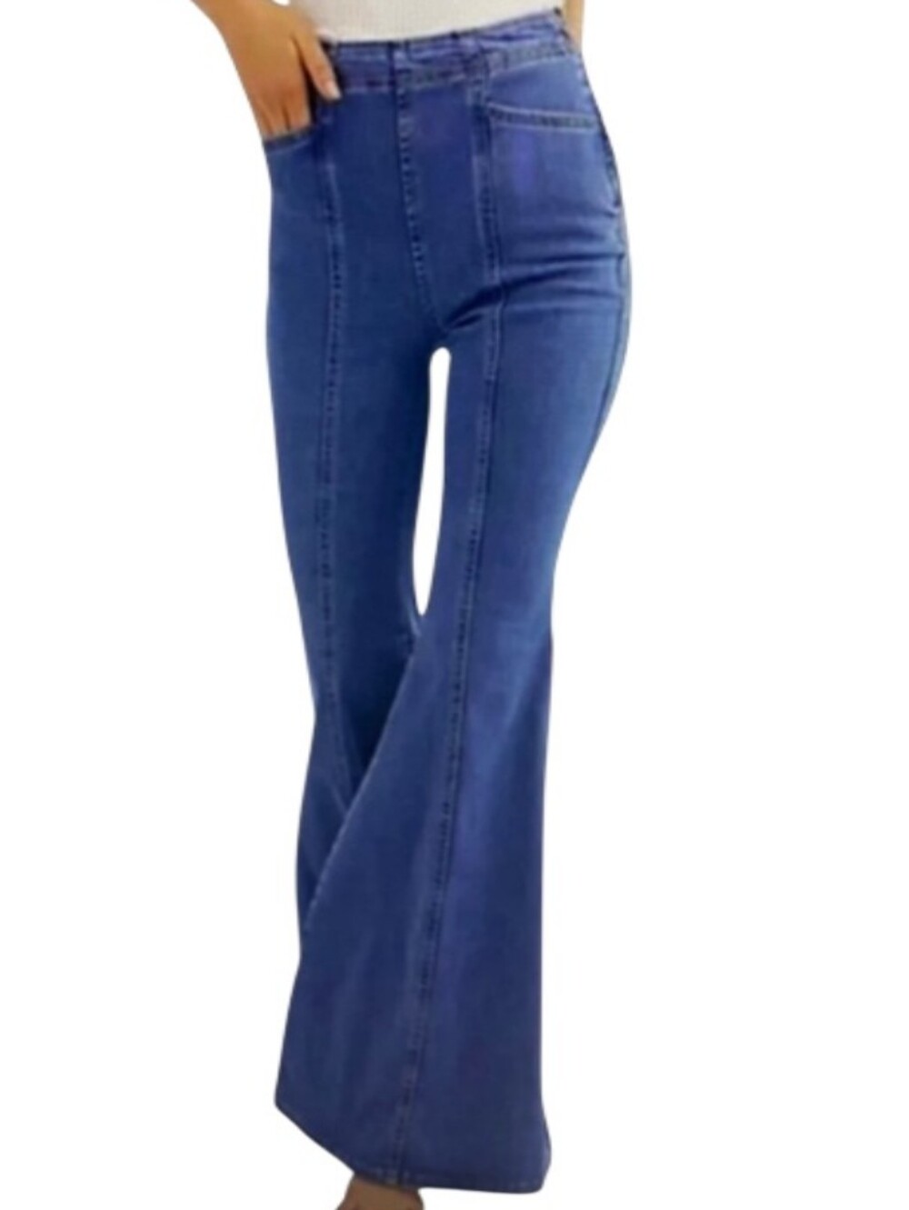 Free People Super Flare High-Rise Denim Jeans